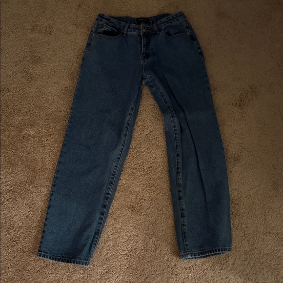 White Fox Boutique Blue Baggy Jeans - Picture 1 of 4